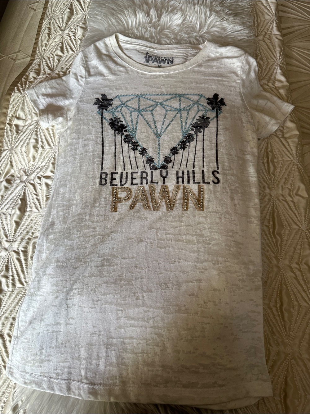 Beverly Hills Pawn White Graphic Short-Sleeve Tee